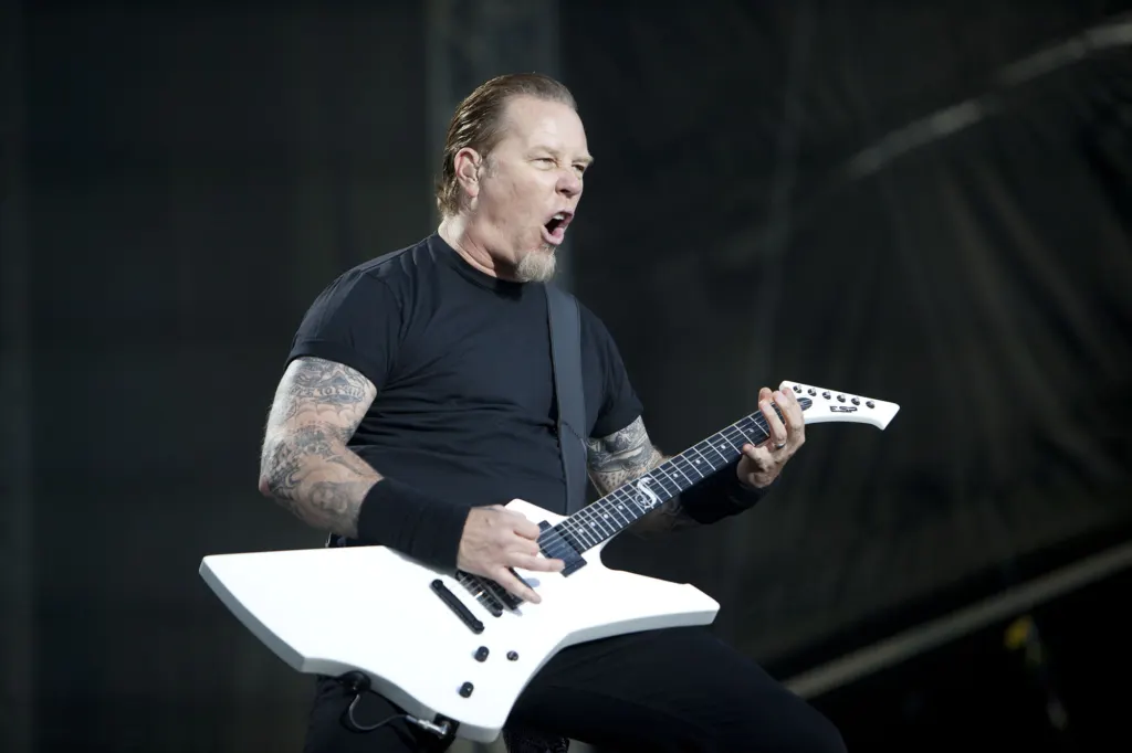 James Hetfield of Metallica performing at Sonisphere 2011